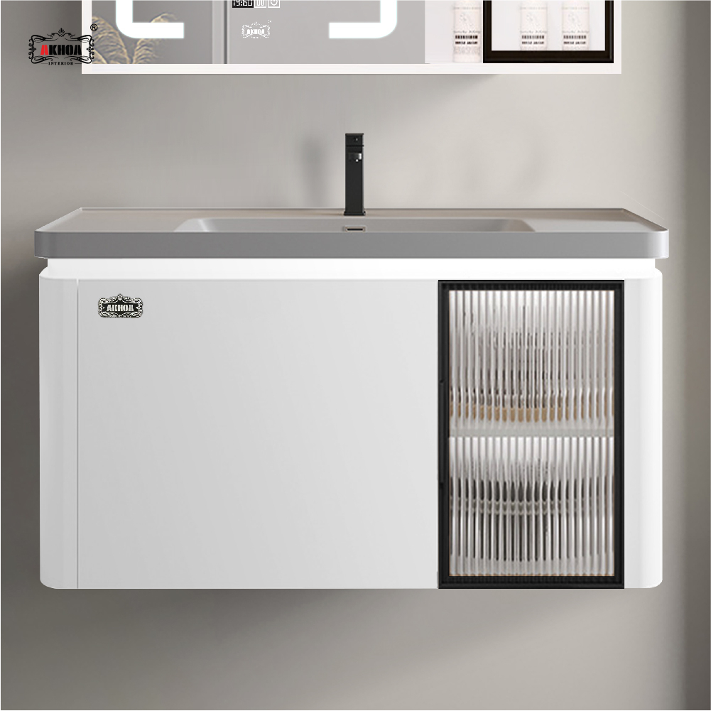 BỘ TỦ GƯƠNG PHÒNG TẮM CAO CẤP AKHOA PVC20 80CM 8 PVC20 80 07