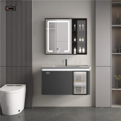 BỘ TỦ GƯƠNG PHÒNG TẮM CAO CẤP AKHOA PVC20 80CM 11 PVC20 80 14